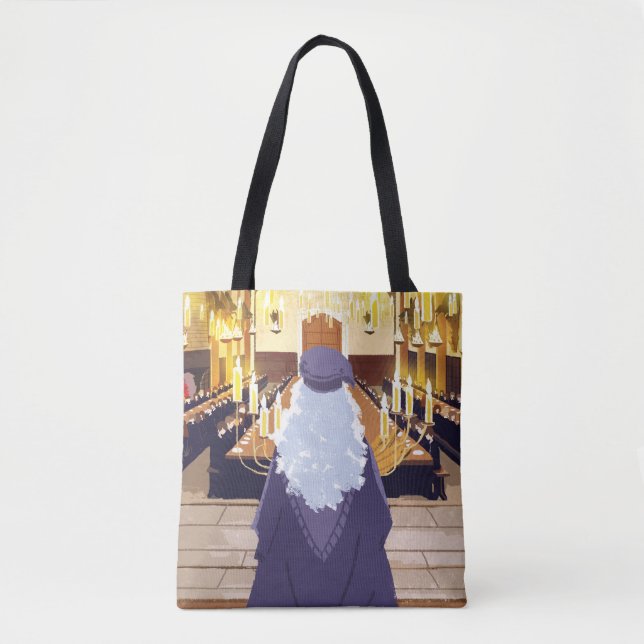 Dumbledore spricht in der Großen Halle der Hogwart Tasche (Vorderseite)