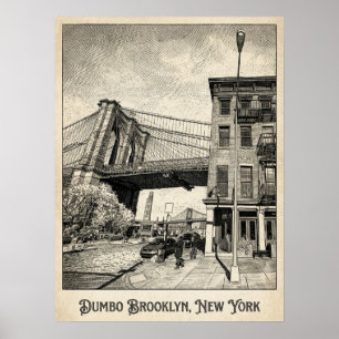 DUMBO Brooklyn New York — Ikonische Brücke Poster