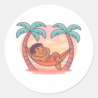 Dumi Palm Dreamer Runder Aufkleber
