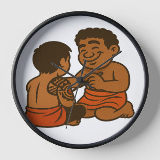 Dumi Tatau Artist Clock Uhr