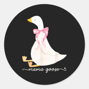 Dumm Mama Gans Daddy Gans passende Gans Familie Runder Aufkleber