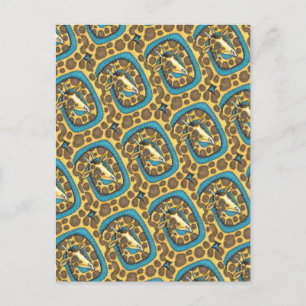 DUMME GIRAFFE LANGE HALS UND FLECKEN, LUSTIGE VOLK POSTKARTE
