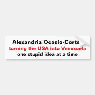 Dumme Ideen Alexandrias Ocasio-Cortez Autoaufkleber