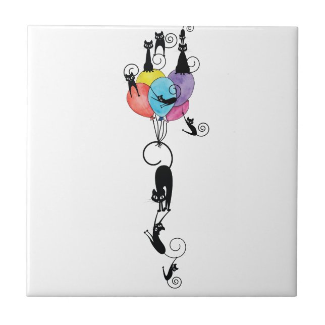 DUMME KATZEN 1 FLIESE (Vorderseite)