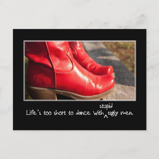 Dumme Männer sind das Problem, nicht hässliche Postkarte (Vorderseite)