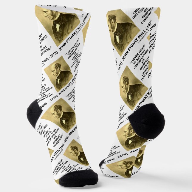 Dumme Menschen sind im Allgemeinen konservativ Socken (Gewinkelt)