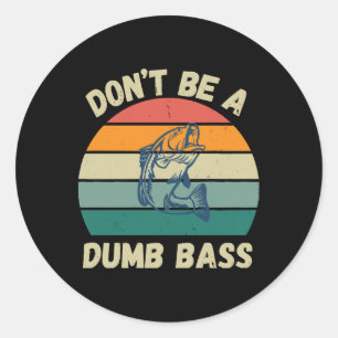 Dummer Bass Runder Aufkleber