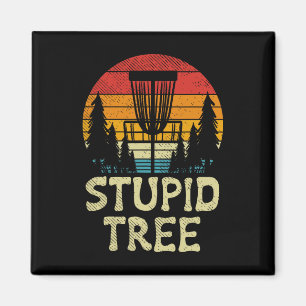Dummer Baum Disc Golf Korb Retro Frisbee Golfen Magnet
