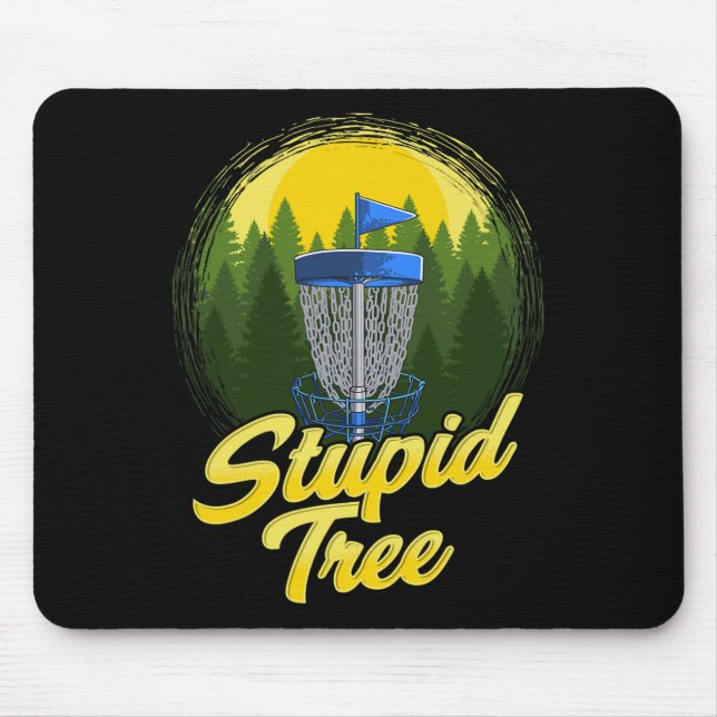 Dummer Baum Disc Golf Lustiger Frisbee Golf Disc S Mousepad (Vorne)
