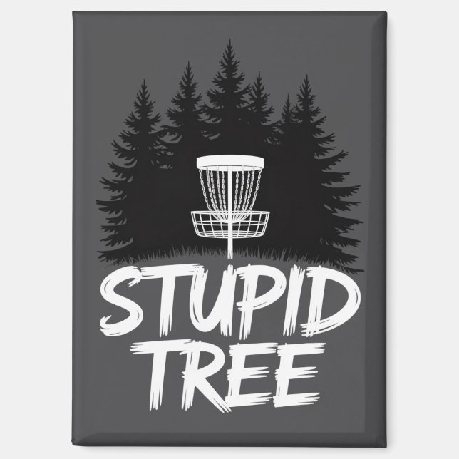 Dummer Baum Disc Golf Lustiger Frisbee Golf Golfer Magnet (Vorderseite)