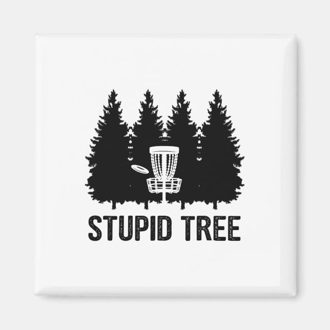 Dummer Baum Disc Golf  Magnet (Vorne)