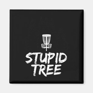 Dummer Baum Disc Golf T-Shirt Lustiges Frisbee Gol Magnet