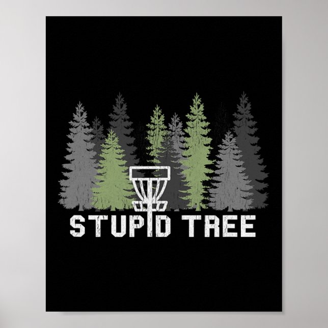 Dummer Baum Lustige Disc Golf Frolf  Poster (Vorne)