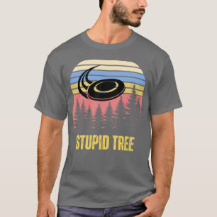 Dummer Baum Lustiger Discgolf - Design T-Shirt