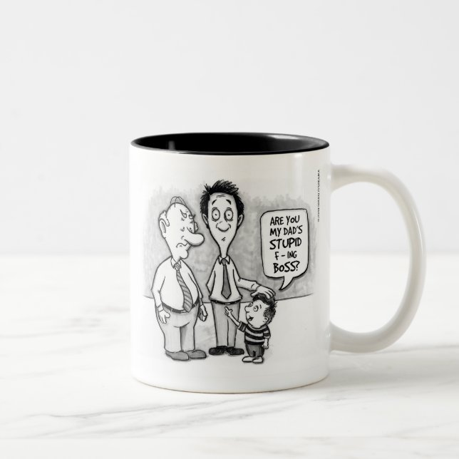 Dummer F-ing Chef Zweifarbige Tasse (Rechts)