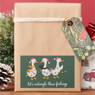 Dummer Gans ABA Weihnachten RBT BCBA Verhaltensthe Rechteckiger Aufkleber