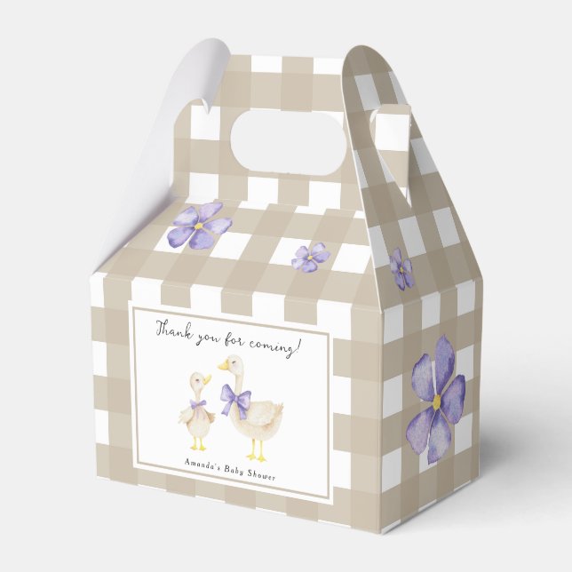 Dummer Gans Baby Shower Danke Geschenkschachtel (Vorderseite)