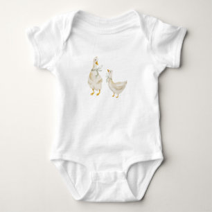 Dummer Gans Baby Shower Geschlechtsneutraler Gingh Strampler