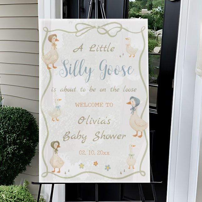 Dummer-Gans-Baby-Shower-Willkommen Acrylschild (Von Creator hochgeladen)