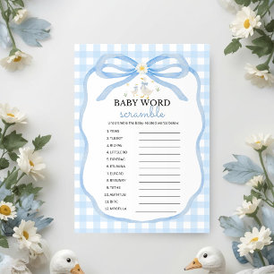 Dummer Gans Blaid Karo   Baby Wortverwirrung Einladung