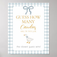 Dummer Gans Blau Baby Shower Rate Wie Viele