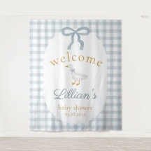 Dummer Gans Blau Baby Shower Willkommenshintergrun
