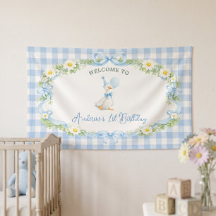 Dummer Gans Blaues Schleifen Geburtstag Banner