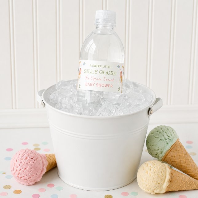 Dummer Gans Eiscreme-Sozial-Wasserflaschen-Etikett (Von Creator hochgeladen)