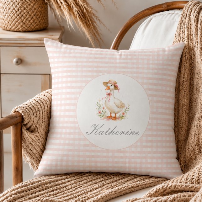 Dummer Gans Elegant Rosa Mädchen Benutzername  Kissen (Von Creator hochgeladen)