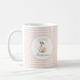 Dummer Gans Eleganter Rosa Mädchen Custom Name Kaffeetasse