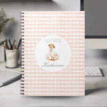 Dummer Gans Eleganter Rosa Mädchen Custom Name 