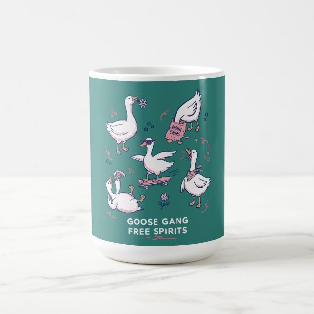 Dummer-Gans-Gang Lustiges-Gans-Shirt Kaffeetasse (Mittel)