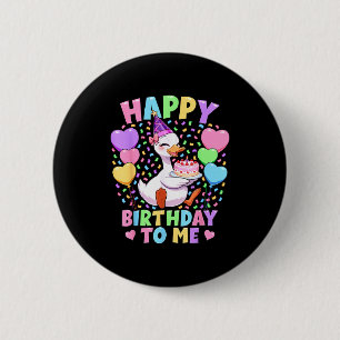 Dummer Gans Geburtstag Mädchen Shirt Alles Gute zu Button