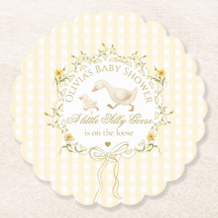 Dummer Gans Geschlechtsneutrale gelbe Babyparty Untersetzer