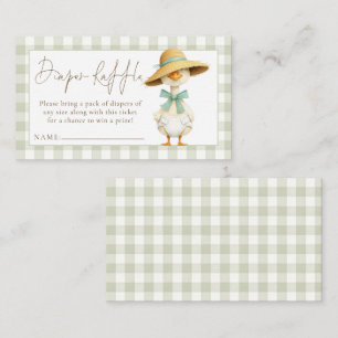 Dummer-Gans-Gingham-Windel-Raffle-Baby-Party  Begleitkarte