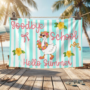 Dummer Gans Hallo Sommerparty Streifen Banner