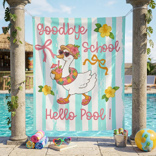 Dummer Gans Hallo Sommerparty Streifen Wandteppich