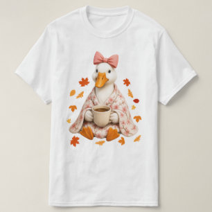 Dummer Gans Herbst Kaffee Kirschblüten-Decke T-Shirt