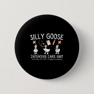 Dummer Gans Intensivstation Pflege icu Krankenschw Button
