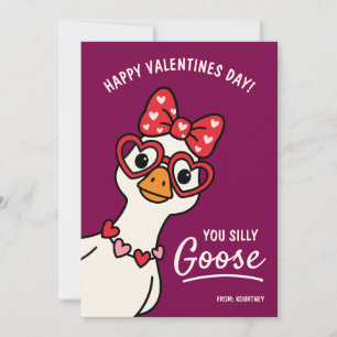 Dummer-Gans-Kinder-Klassenzimmer Valentinstag Mitteilungskarte