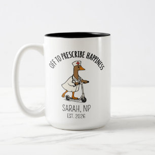 Dummer-Gans-Krankenpfleger-Mug, Lustiger NP-Abschl Zweifarbige Tasse