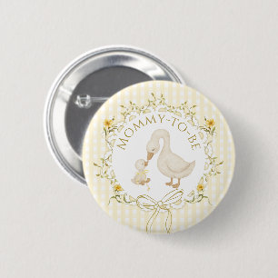 Dummer-Gans-Mommy-to-be-gelb-gemustertes-Baby-Show Button