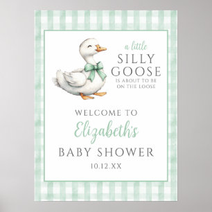 Dummer-Gans-Neutral-Baby-Shower-Willkommensschild Poster
