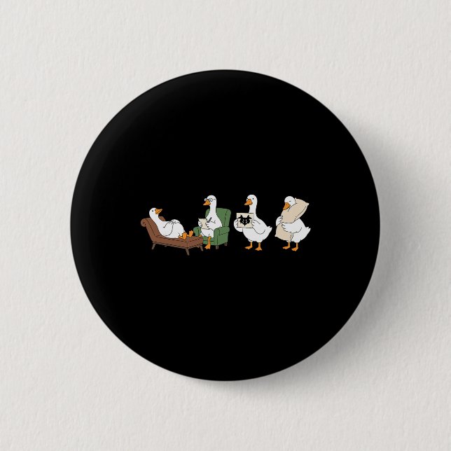 Dummer Gans Psych Krankenschwester Psychische Gesu Button (Vorderseite)