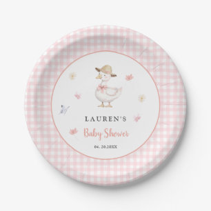 Dummer Gans Rosa Babyparty-Papierplatte Pappteller
