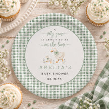 Dummer-Gans-Sage-Grün-Gingham-Baby-Party