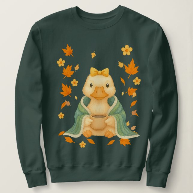 Dummer Gans & Stockenten fallen | Gemütliches Herb Sweatshirt (Design vorne)