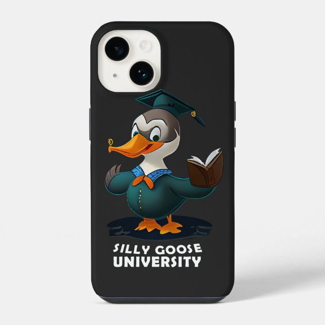 Dummer Gans Universität Student Lustig iPhone 14 Hülle (Rückseite)