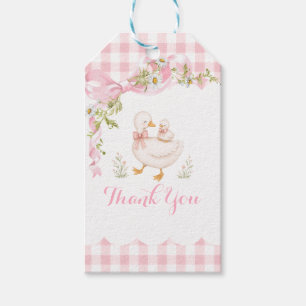 Dummer Gans Vintage Gänseblümchen-Baby-Party Geschenkanhänger