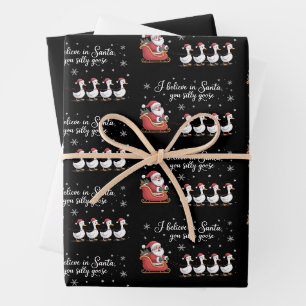 Dummer Gans Weihnachten Ich glaube an den Weihnach Geschenkpapier Set